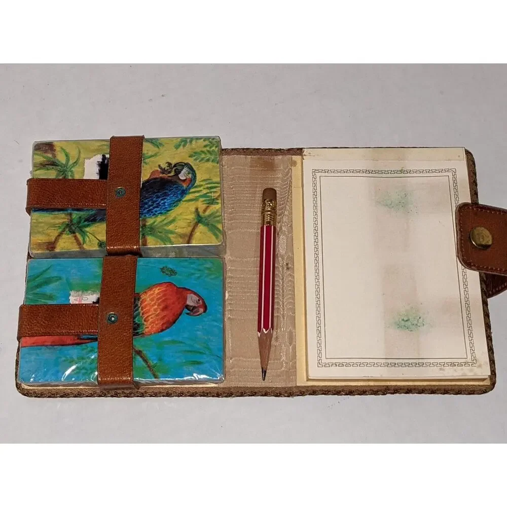 Vintage Bridge Card Set Leather Case Complete Cards Sealed Rummp & Sons Rare
